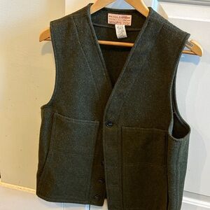 Filson Dark Green Wool Vest